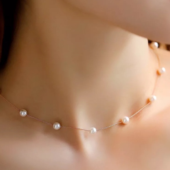 Fashion Jewelry Chain Pearl Elegant Necklace - Picture 1 of 5